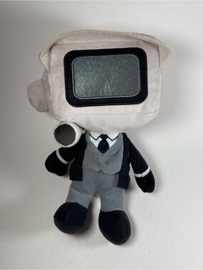 Bonkers Toys Plush Skibidi Toilet Black Grey 2024 Camera Man 11" Stuffed Toy
